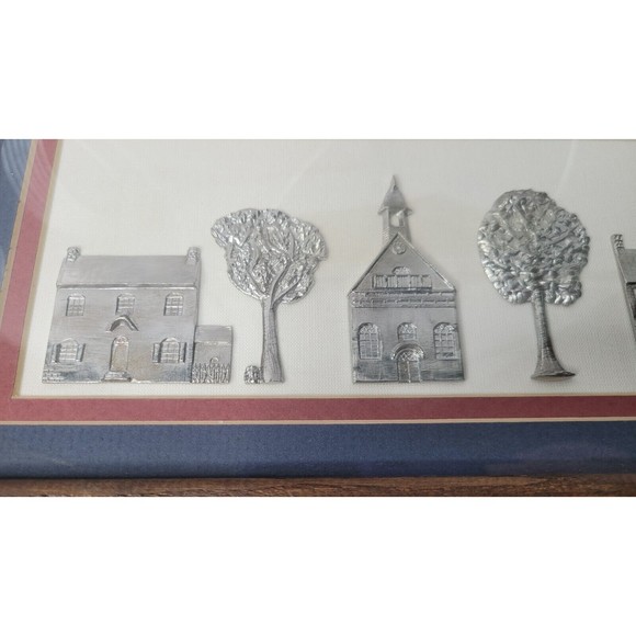 Vintage‎ Reed Pewter 3D Framed Picture City Scape Scene - RARE - Picture 4 of 8